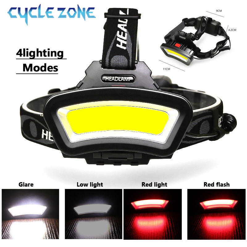 Outdoor Adventure Zone - COB LED-koplamp USB oplaadbaar rood wit