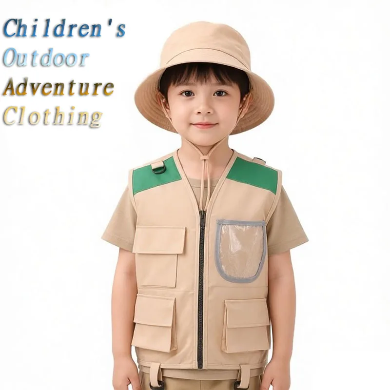 Outdoor Youth Adventure - Halloweenkostuum voor kinderen: ontdekkingshoed, vest en