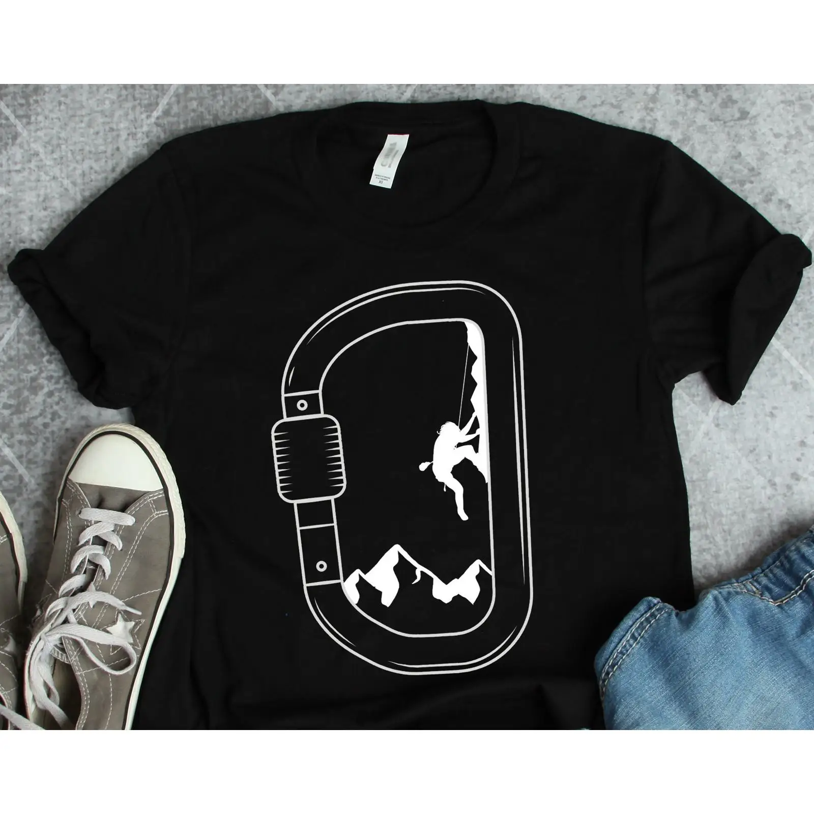 Outdoor Adventure Enthusiast - Rotsklimmen Karabijnhaak T-shirt Bergwandelen Outdoor Klimmers