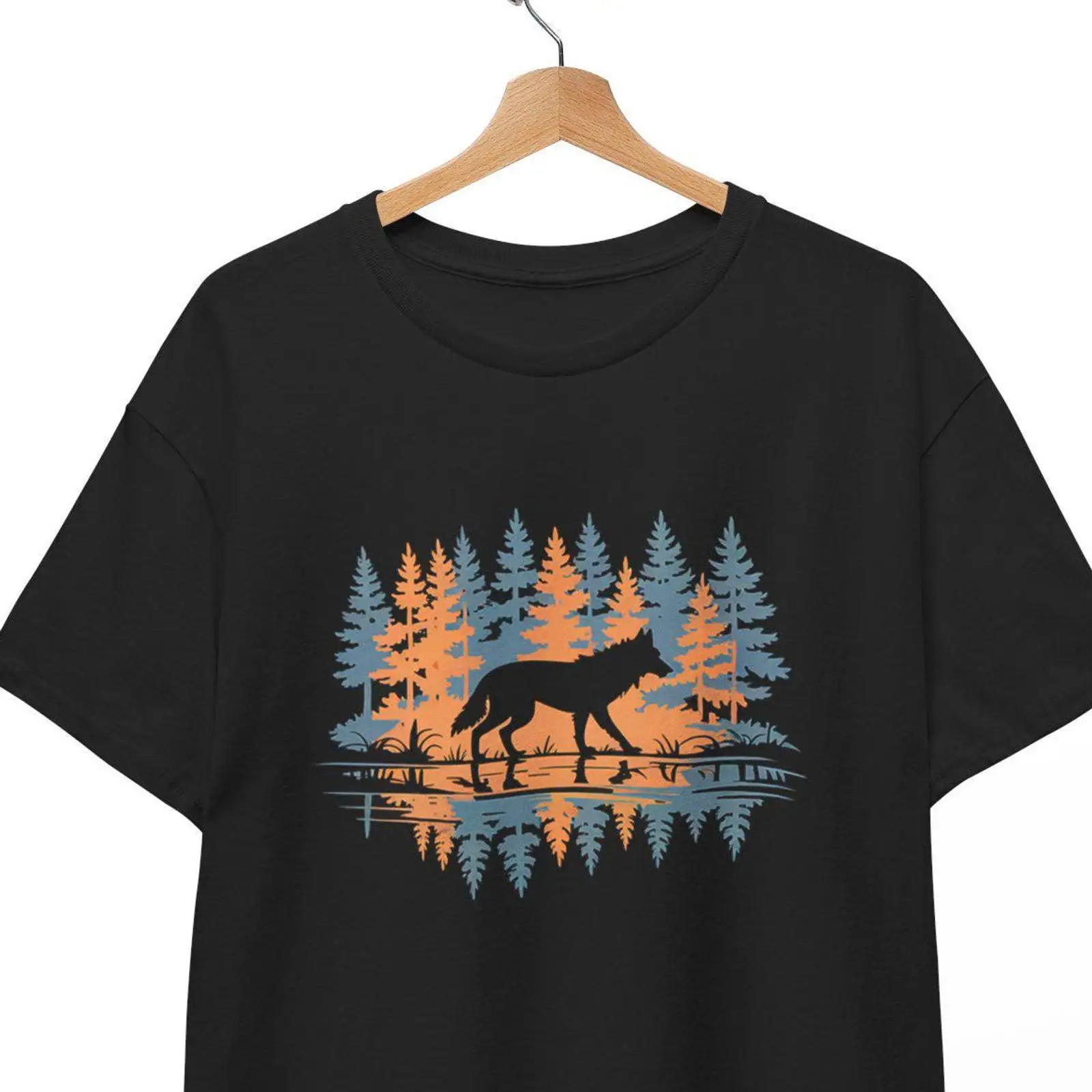 Outdoor Adventure Enthusiast - Wolf Nature T-shirt, een vintage gewassen