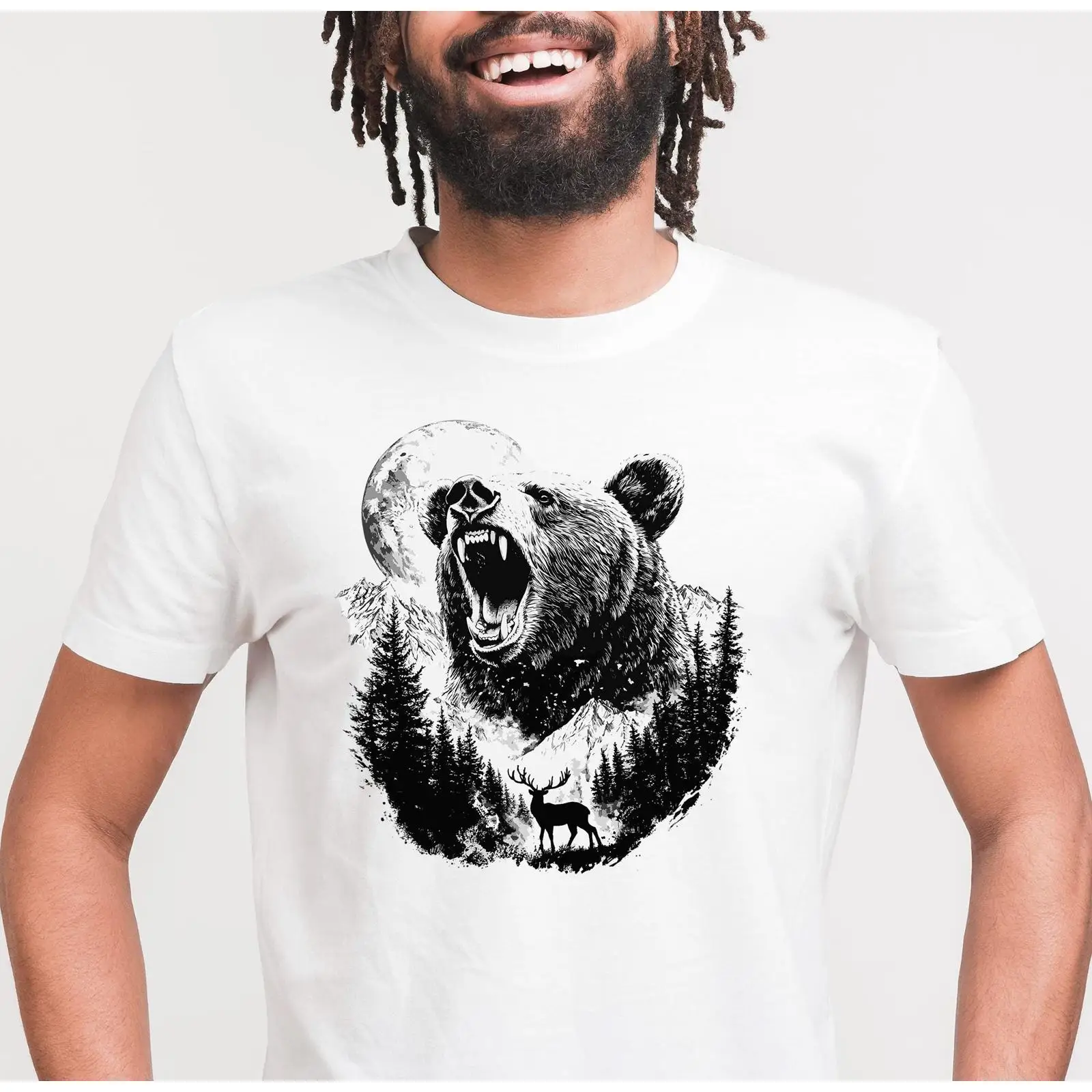 Outdoor Adventure Enthusiast - Wildernis Beer Herten T-Shirt Natuur Avontuur