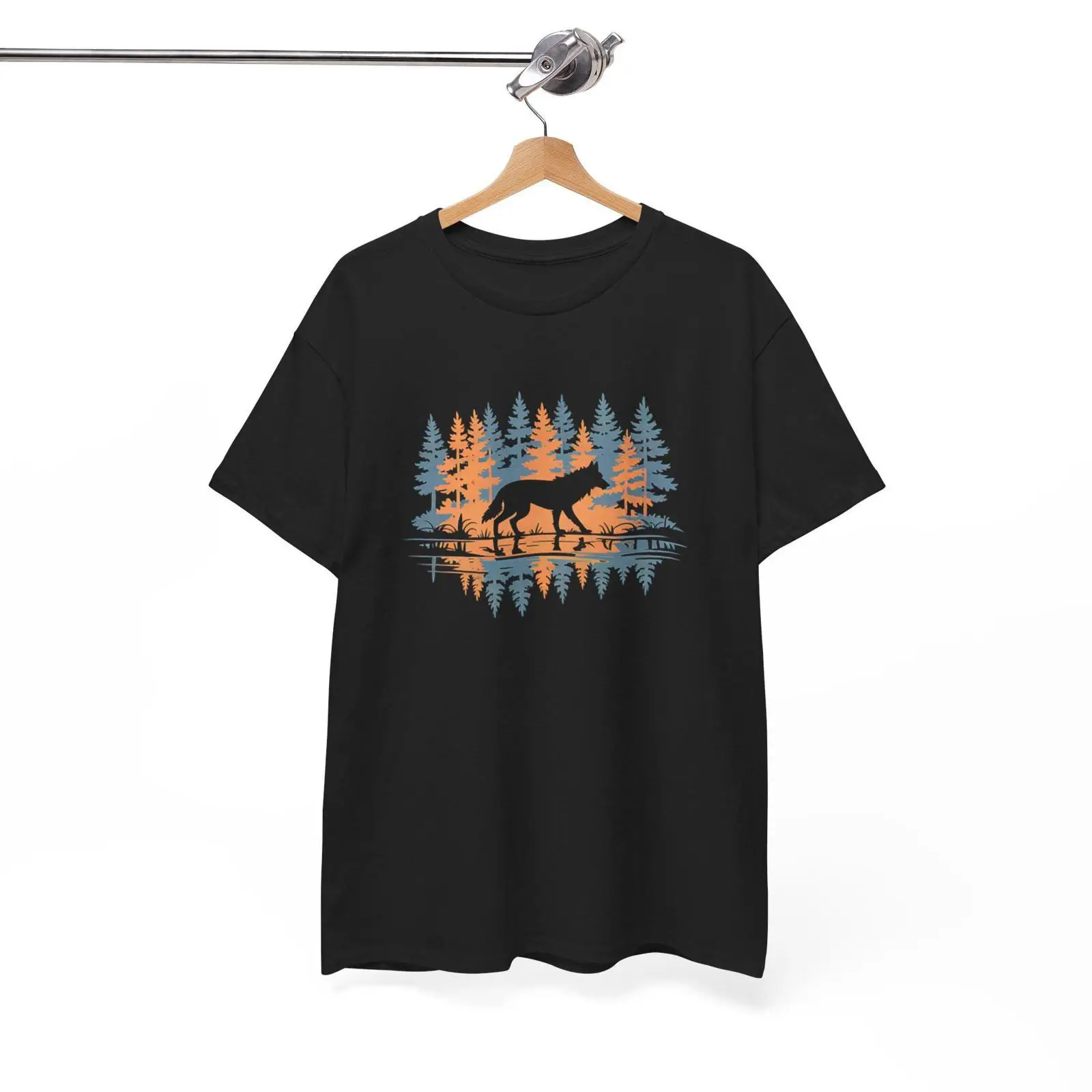 Outdoor Adventure Enthusiast - Wolf Nature T-shirt, een grafisch ontwerp