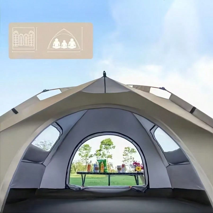 Outdoor Adventure Vacations For Families - Automatische opklapbare kampeertent, winddicht, zonwerend en