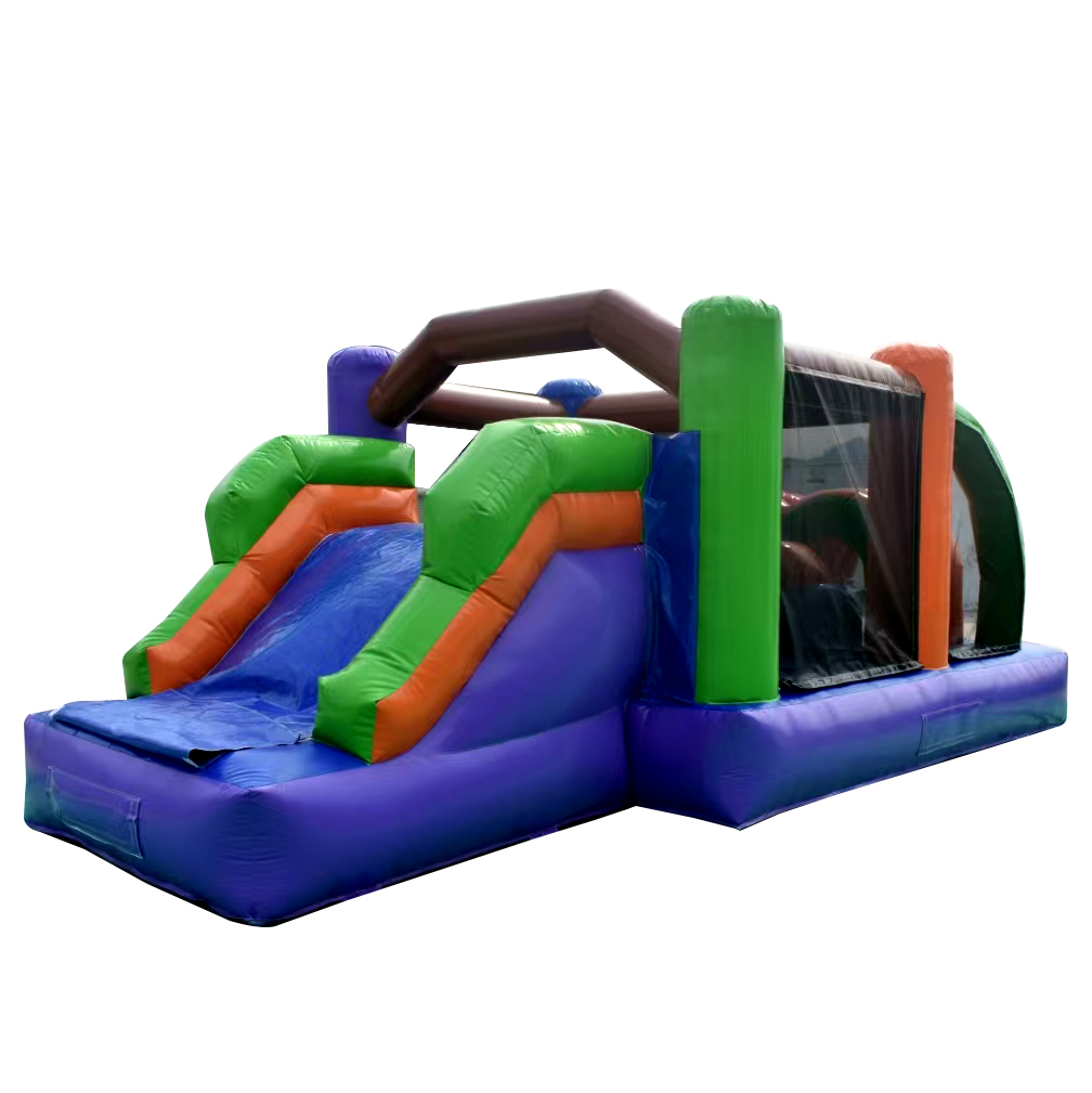 Outdoor Adventure Kids Party - 6x3x3m Buiten Opblaasbare Springkasteel met Glijbaan