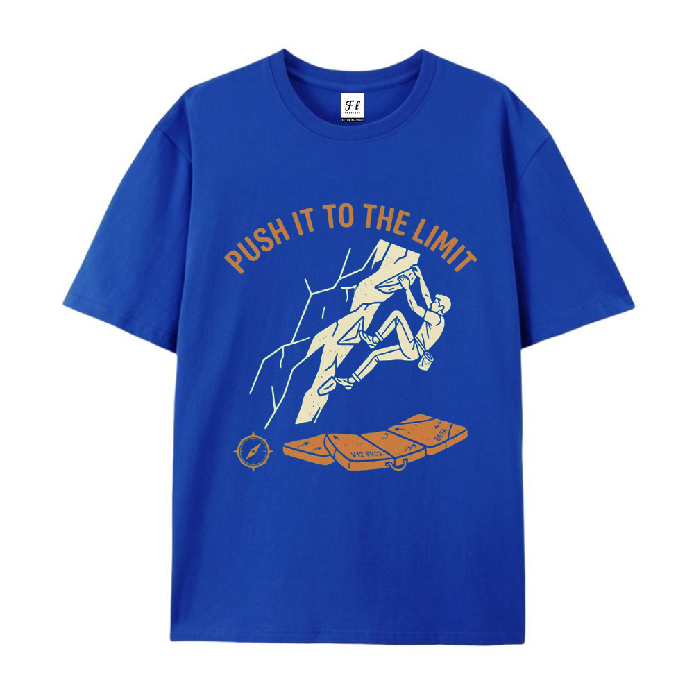 Outdoor Youth Adventure - Heren Klim T-shirt met Grafische Print